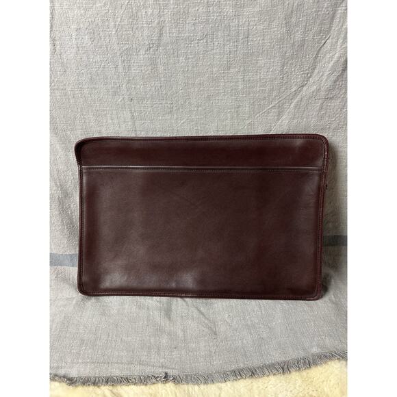 Vintage Coach Burgundy Red Leather Portfolio Document Laptop Case - Picture 1 of 8